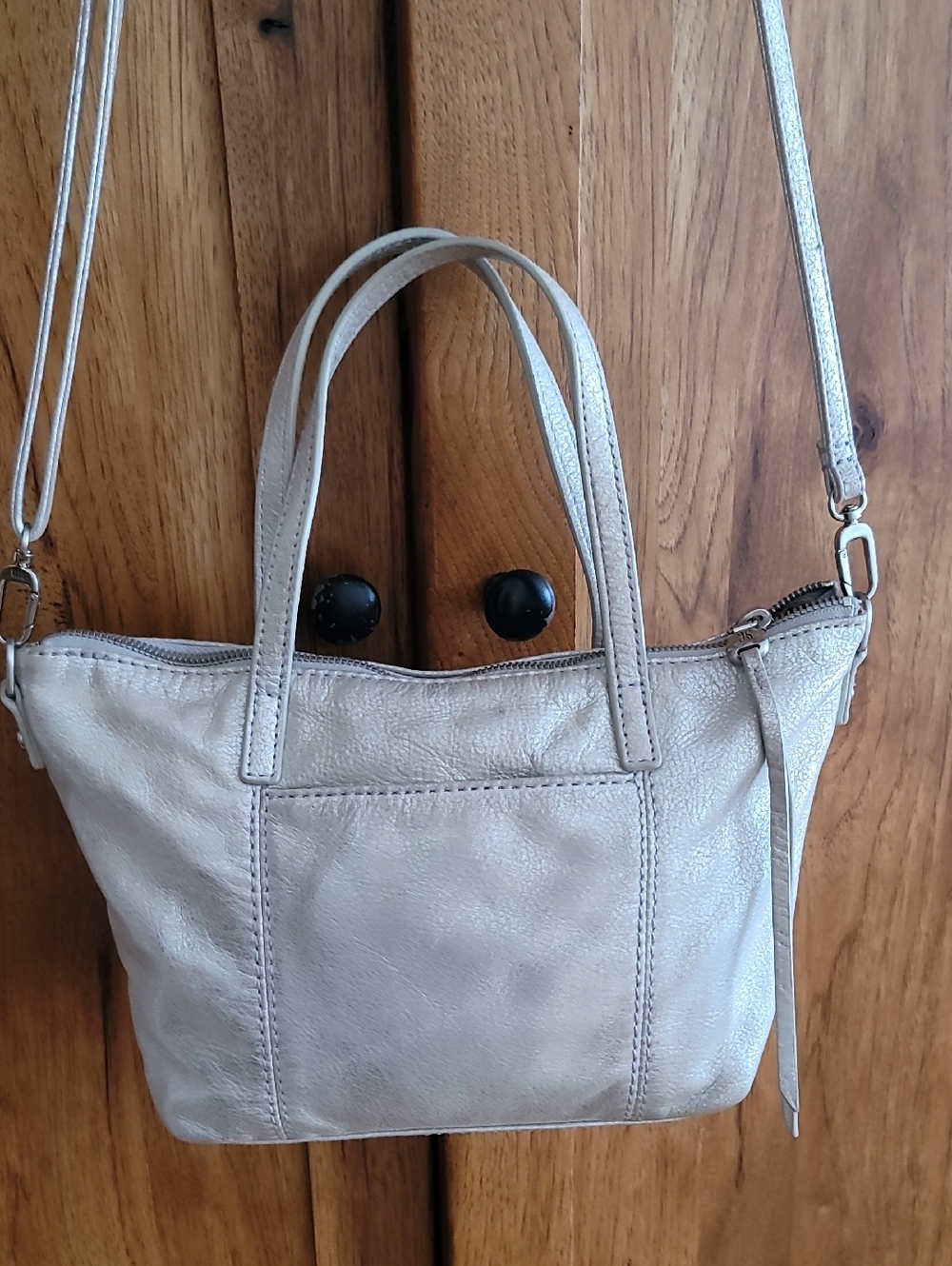 HOBO Crossbody Metallic Leather Bag - Picture 6 of 8